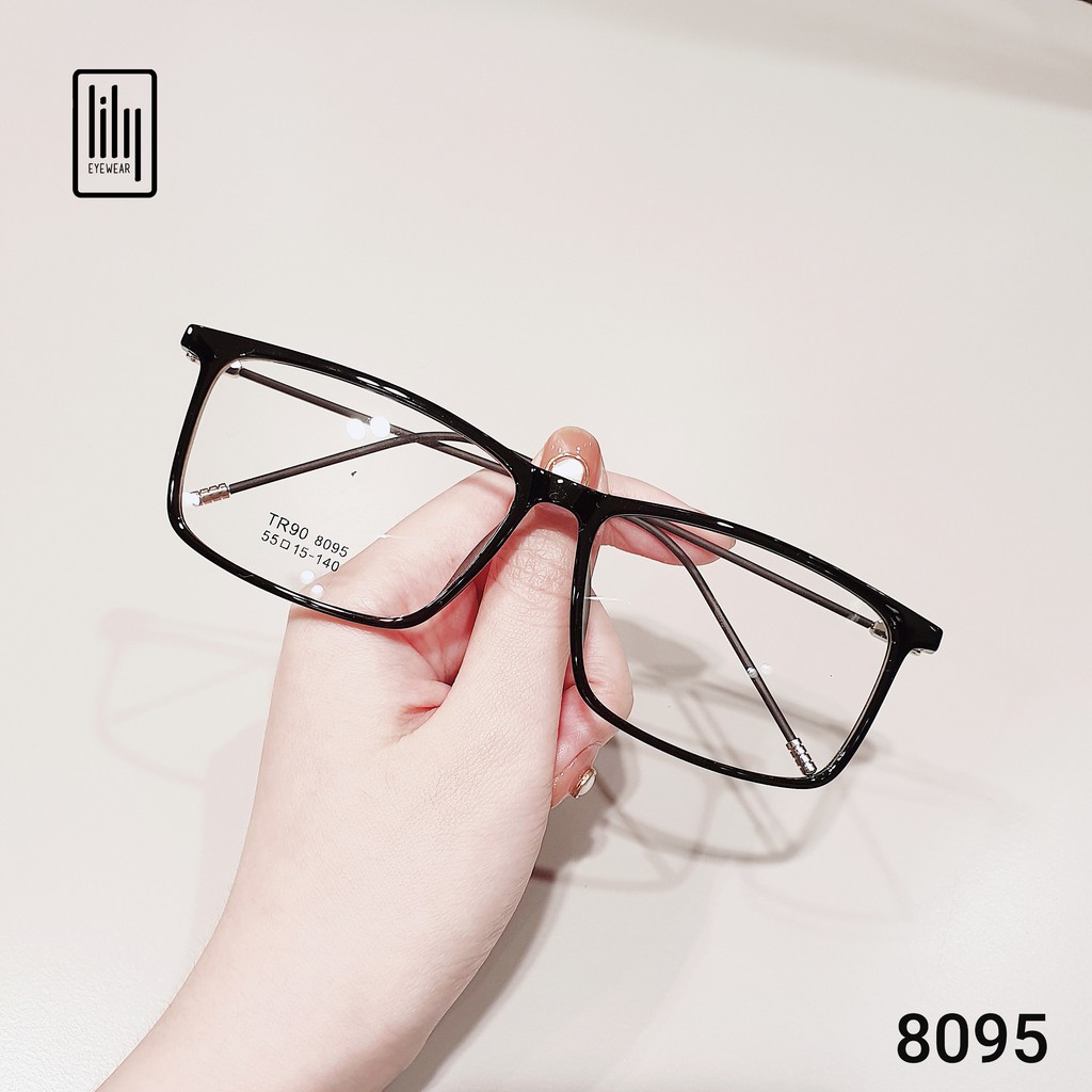  Gọng kính cận vuông nam nữ 8095 lilyeyewear, phù hợp với nhiều khuôn mặt