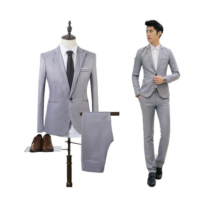 Bộ quần áo giả vest bao gồm áo ngoài, ghi lê và quần âu chất mỏng nhẹ dáng ôm trẻ trung | BigBuy360 - bigbuy360.vn