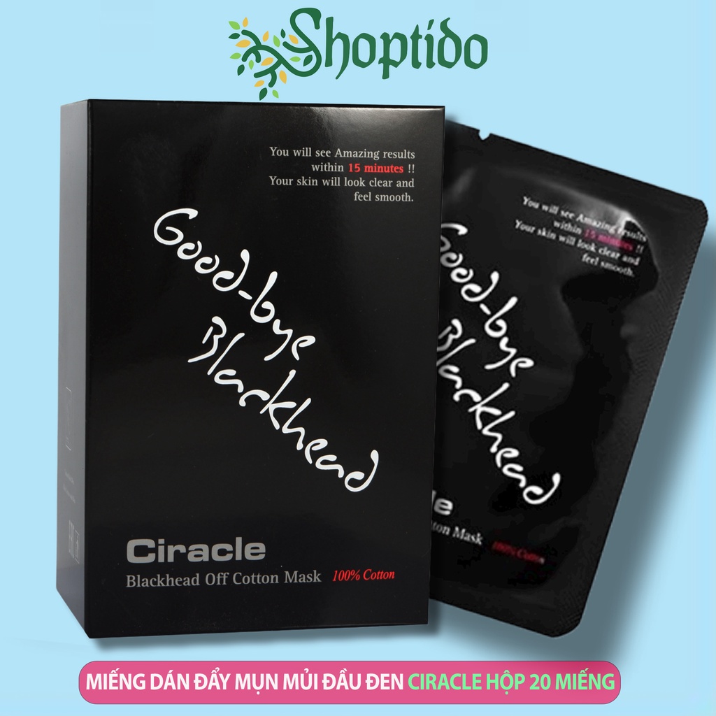 Full hộp Dán mụn Ciracle đẩy mụn đầu đen Goodbye BlackHead hộp 20 miếng NPP Shoptido