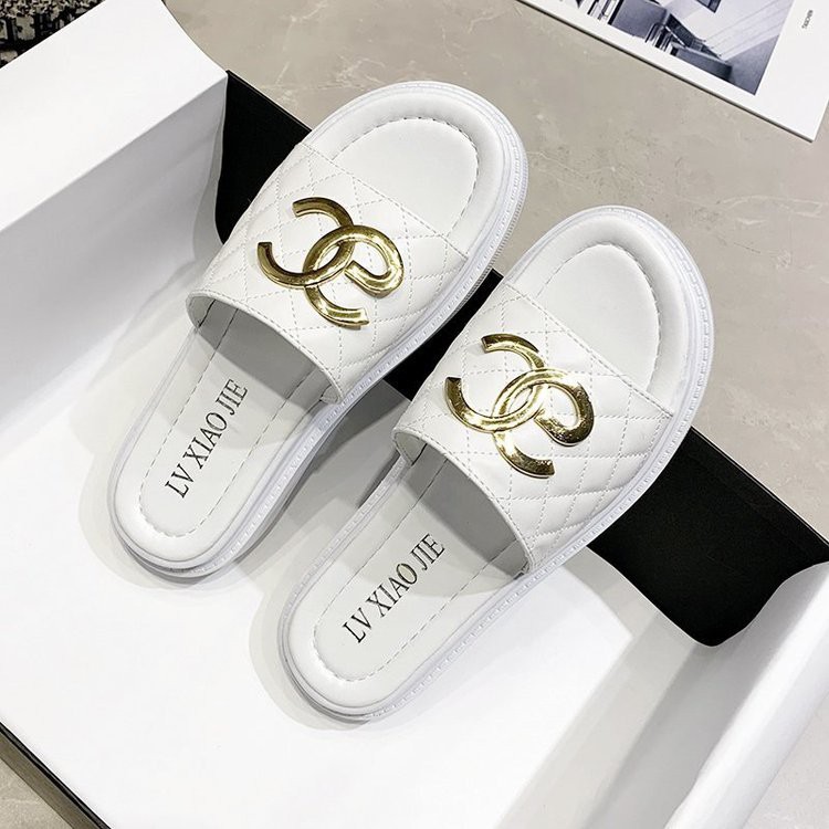Dép bánh mỳ GG đá sang chảnh quai trám 053