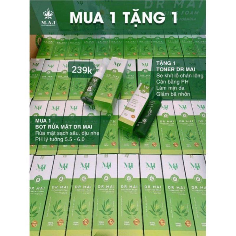 Sửa Rửa Mặt  Tặng Kèm Chai Toner