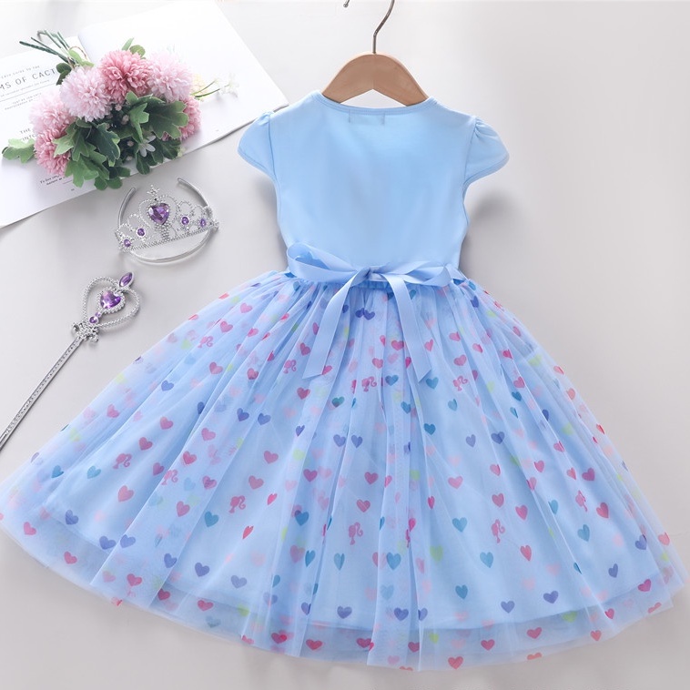 Váy đầm công chúa Elsa cho bé gái 3-7 tuổi đi học, đi chơi