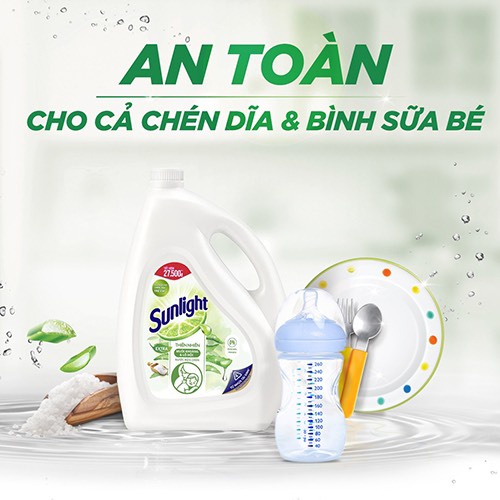 nước rửa chén bát sunlight thiên nhiên can 3.6kg/ túi 3.4kg