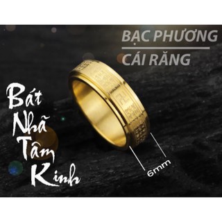 [ĐỦ SIZE] Nhẫn Titan Bát Nhã Tâm Kinh