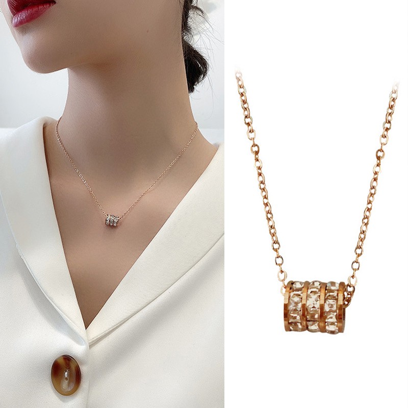 Dây chuyền thiết kế mặt hình học phong cách Hàn Quốc xinh xắn