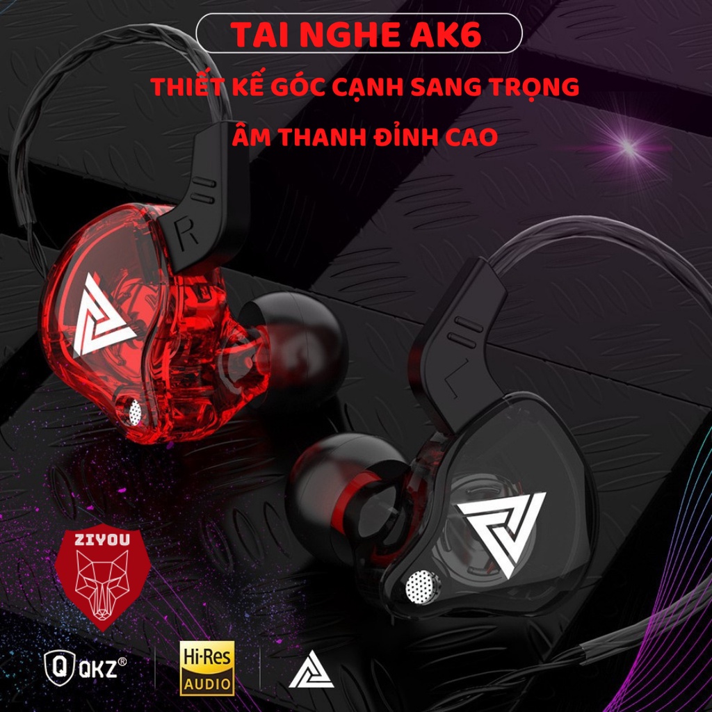 Tai nghe có dây nghe nhạc chơi game ZIYOU AK6 PRO 2023 chống ồn cực tốt, Bass cực đã, âm thanh đỉnh cao, chống rối