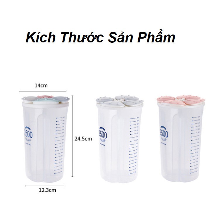 Hộp gia vị ngũ cốc nhà bếp Japan KINBATA 2500ml