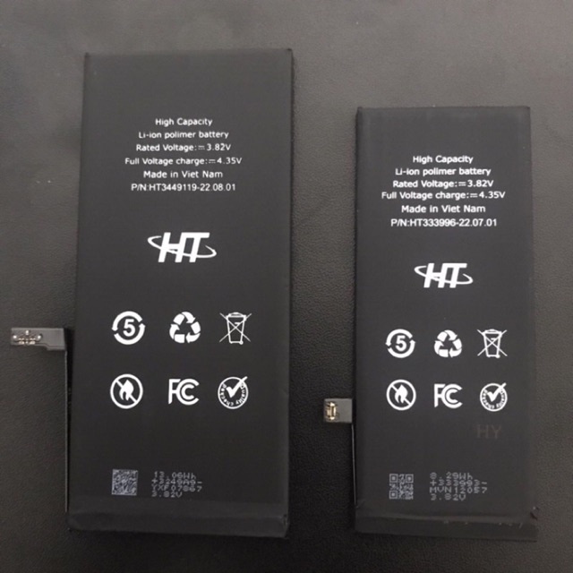 Pin HT Electronic dung lượng cao cho ip 5/5s/5se/6/6s/6plus/6splus/7/7plus/8/8plus/x/xs/xsmax/11/11pro/11promax