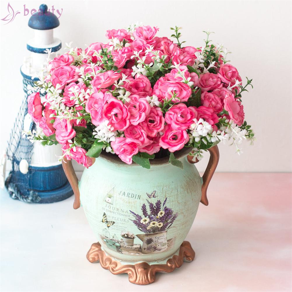 Chậu Hoa Hồng Giả Trang Trí Phòng Khách