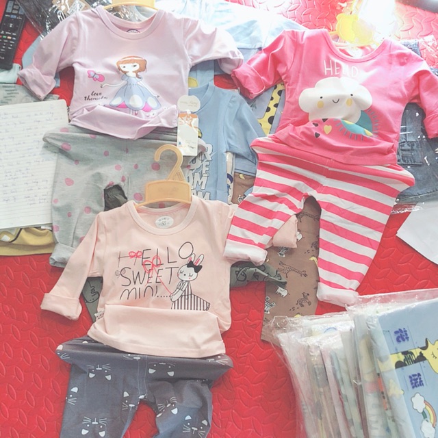 Bộ cotton bé trai bé gái