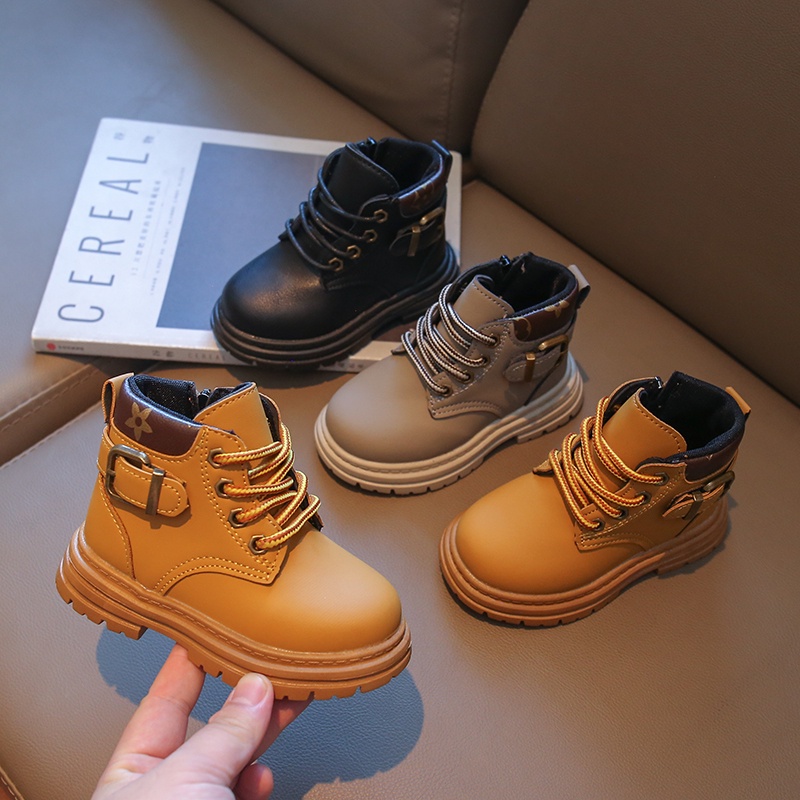 Giày Boot Martin Thiết Kế Đơn Giản Thời Trang Theo Phong Cách Hàn Quốc Cho Bé Gái Từ 3-16 Tuổi