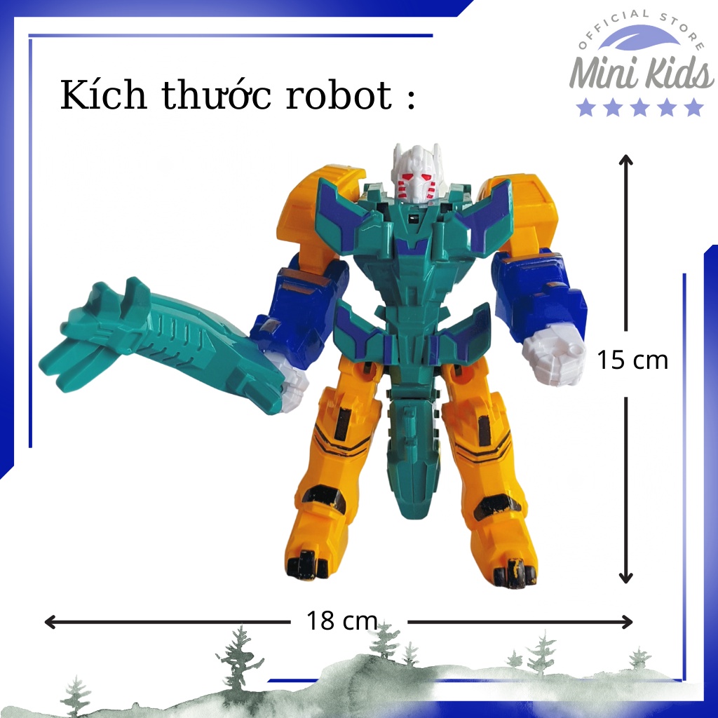 Robot khủng long biến hình chiến đầu cùng trứng khủng long, đồ chơi người máy biến hình - Đồ chơi MiniKids