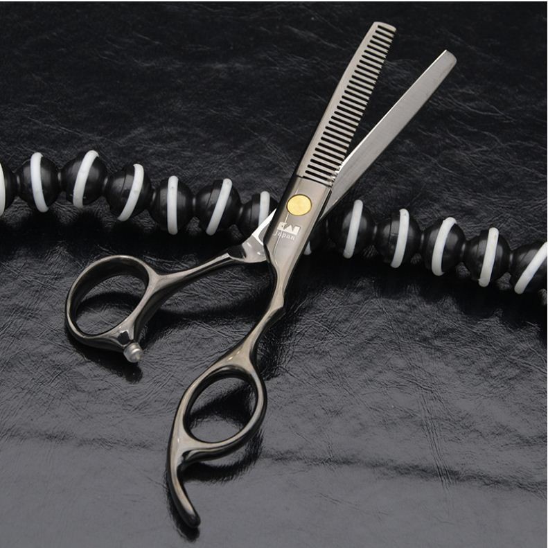 Kéo cắt tóc và kéo tỉa tóc Nhật bản Kai Ks 01( Mua một bộ kéo được tặng bao da+2 lược)