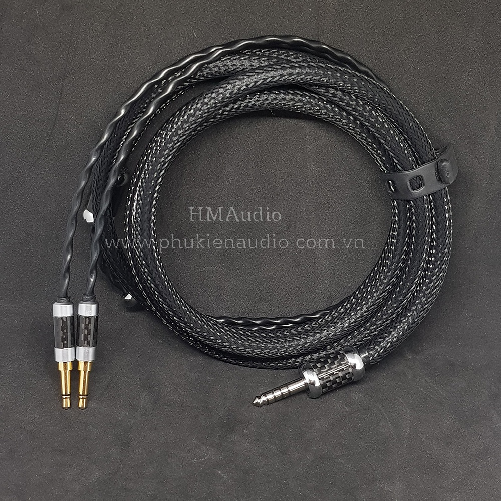 Dây tai nghe đồng OFC bọc chống nhiễu CANARE - Connector Dual mini 3.5mm - Hifiman Ananda Arya Susvara Sundara