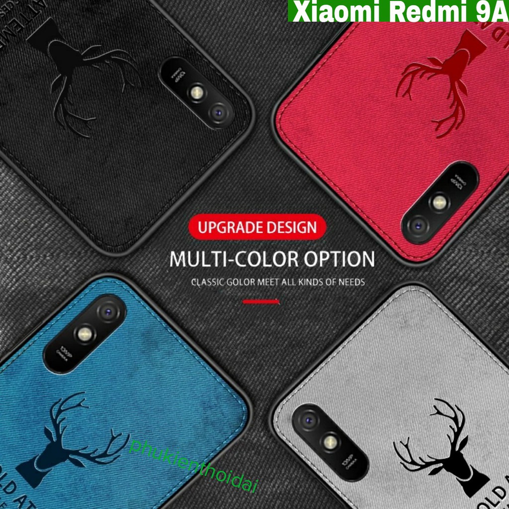 Ốp lưng Redmi 8 / 8A / Redmi 9A / Redmi 10 chống sốc vải đầu hươu cao cấp