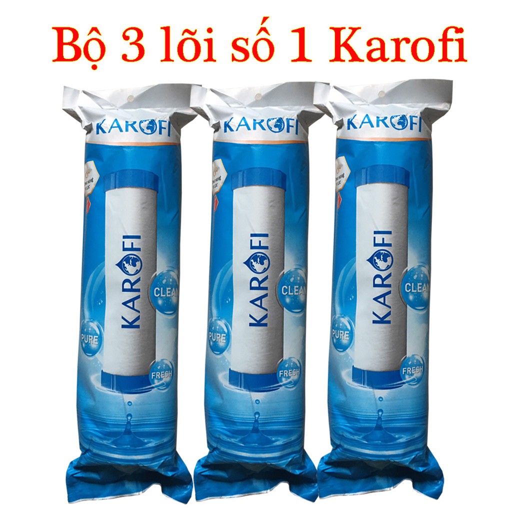 Bộ 3 lõi lọc nước số 1 Karofi chính hãng, thay thế cho máy lọc nước Karofi