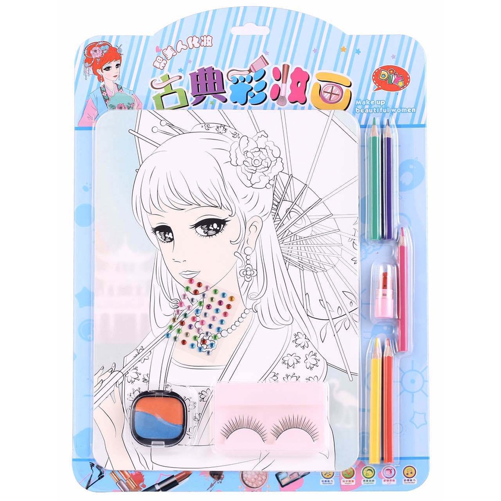 Tranh 3D Trang Điểm Cho Công Chúa Và Búp Bê