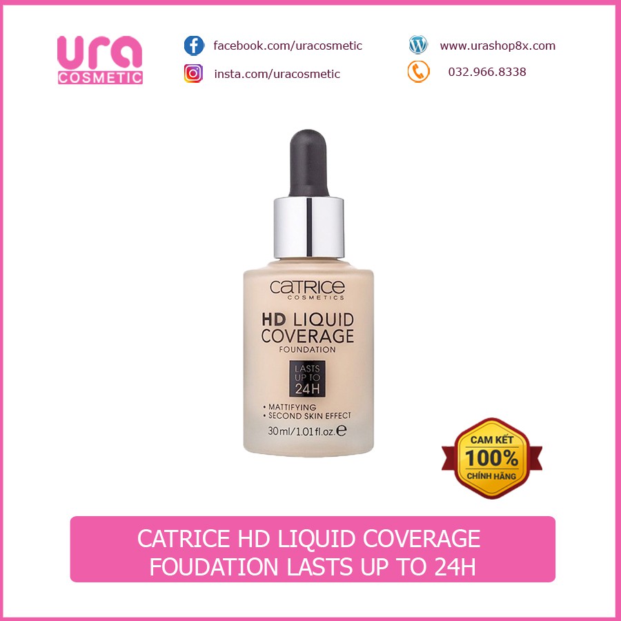 Kem Nền Catrice HD Liquid Coverage Foudation Lasts Up To 24H