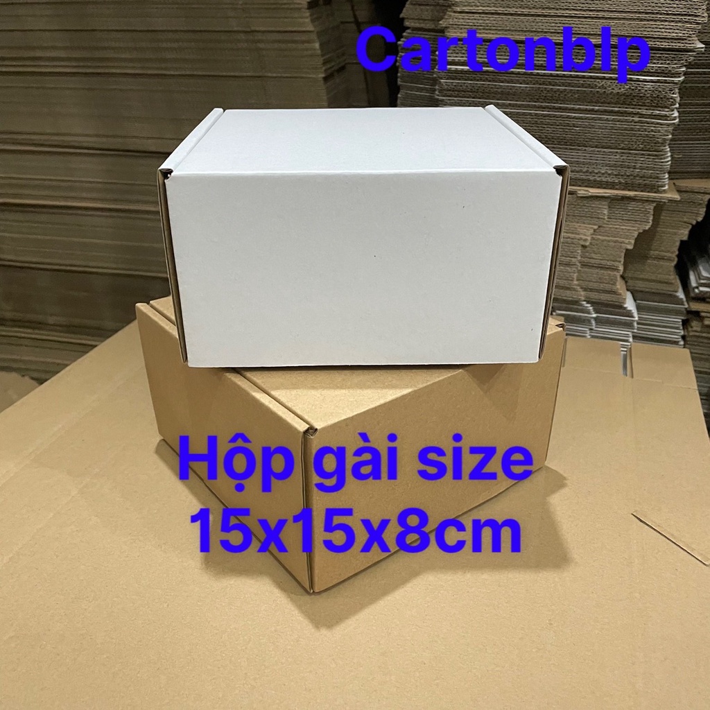 HỘP CARTON GÀI ĐỰNG PHỤ KIỆN SIZE 15X15X8CM