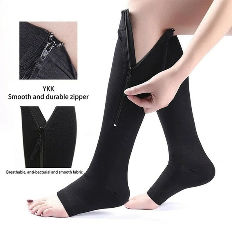 Vớ nén bắp chân unisex có dây khoá kéo giúp đốt cháy mỡ thừa giảm béo cẳng chân khi ngủ chống mệt mỏi dành cho bạn nữ | BigBuy360 - bigbuy360.vn