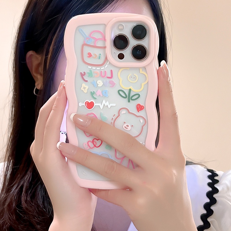 Ốp lưng iphone Ốp Điện Thoại Silicon Họa Tiết Ren Cho iphone13Pro / 11 / 14proPromax / xs / xr / 7 / 8 Dinuo case