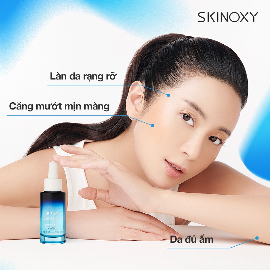 Bộ đôi dưỡng chất X2 dưỡng ẩm , sáng da 15% BOOSTER SKINOXY ADVANCED VIT C PEPTIDE 30ml + 4D HYALURON 30ml