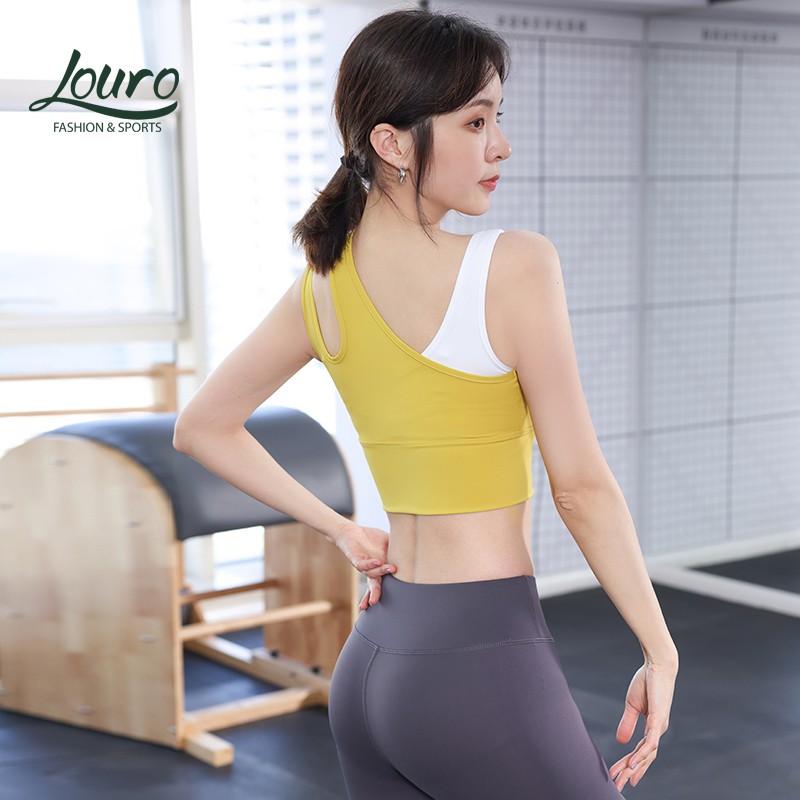 Áo bra tập gym, yoga nữ  Louro, kiểu áo tập gym nữ thoáng mát, co giãn, mẫu mới đẹp - LA15