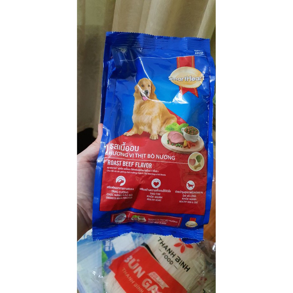 COMBO 5 GÓI - Thức ăn hạt chó lớn SMARTHEART 400g Adult - Smart Heart