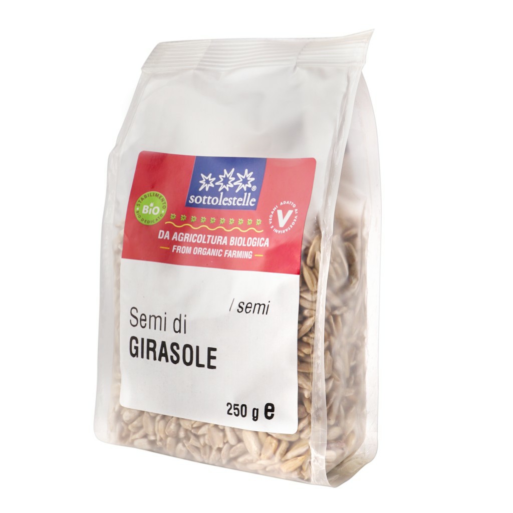 Hạt hướng dương hữu cơ tách vỏ Sottolestelle 250g nhập khẩu Ý – Semi di girasole-OL