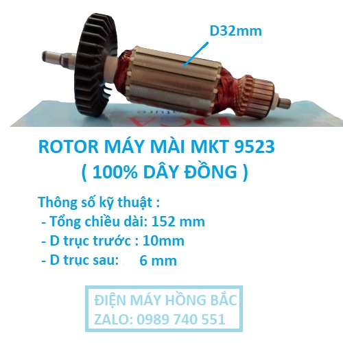 Rotor máy mài góc MKT 9523 - dây đồng