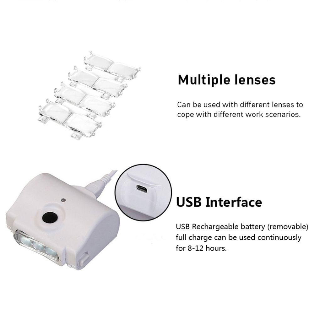 CONOPERY Kính Lúp Đọc Sách Có Thể Sạc Lại Bằng Cổng USB Chất Lượng Cao