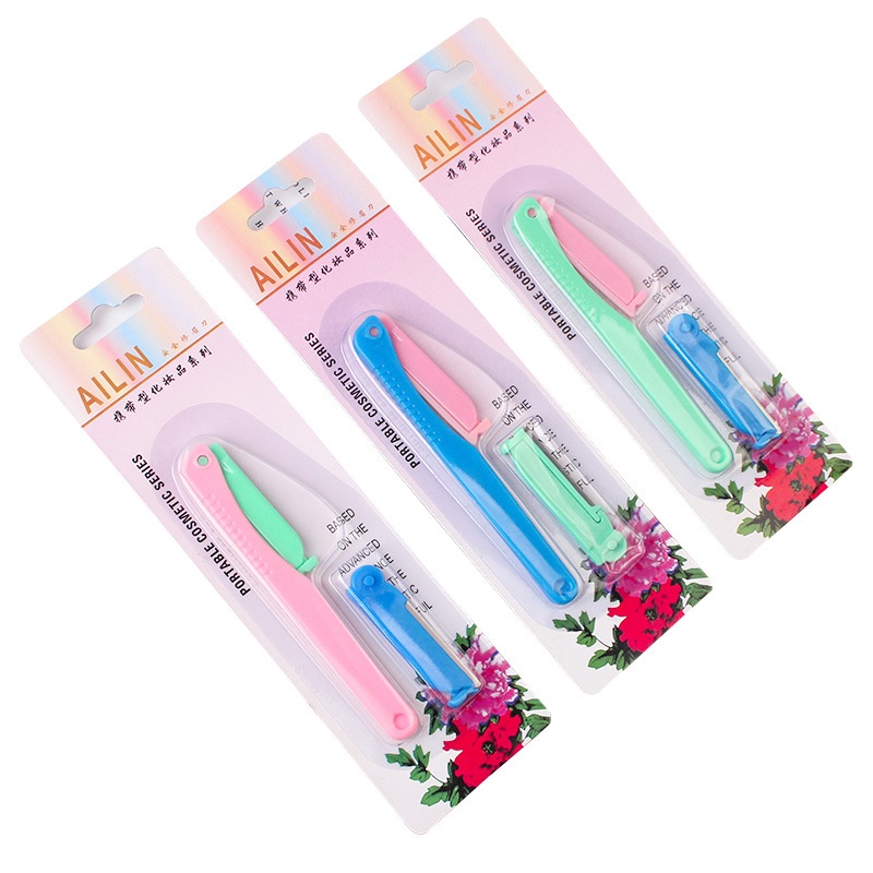 Dao cạo lông mày tỉa lông mày tóc mái 2 lưỡi ALLIN