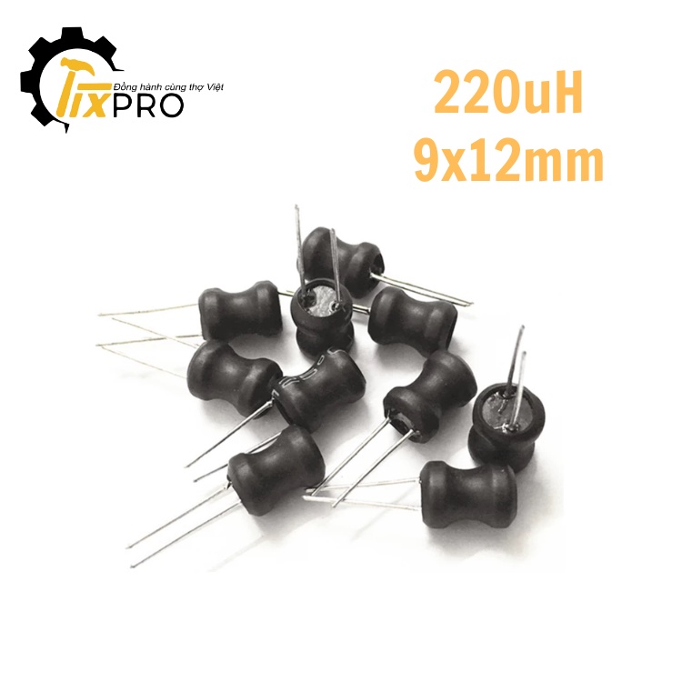 Cuộn cảm cắm 220uH 9x12mm 0912 chất lượng tốt - Fixpro