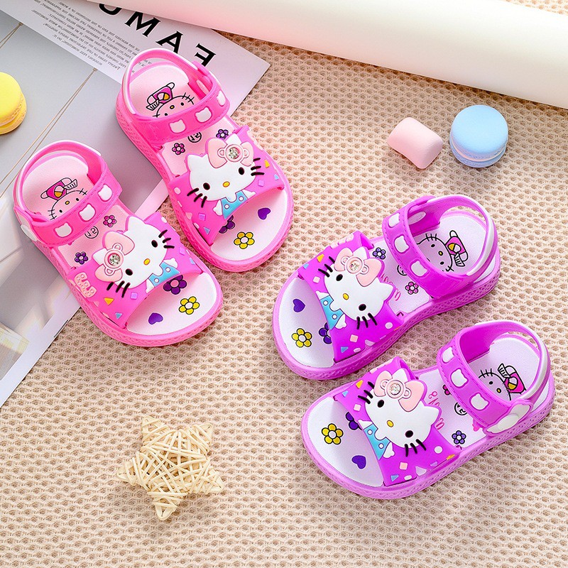 Giày sandal quai hậu cho bé gái hình mèo kiity cute