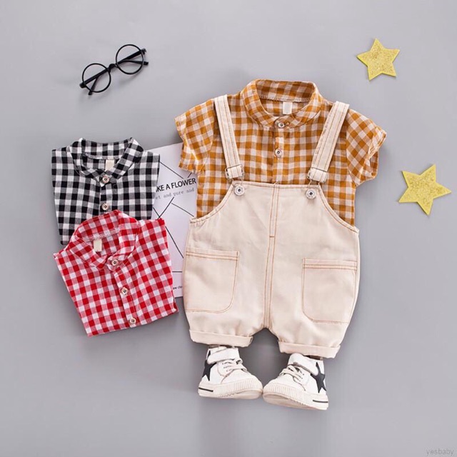 Set quần yếm cho bé