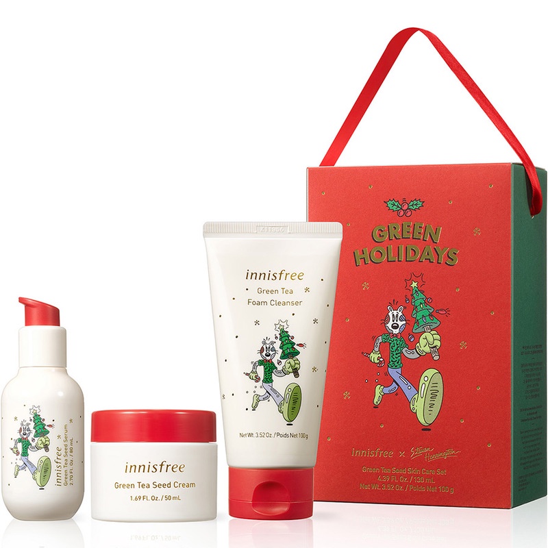 Set 3sp Green Tea Seed Skin Care Set / Bộ sản phẩm chăm da ẩm mượt chuyên sâu mầm trà xanh
