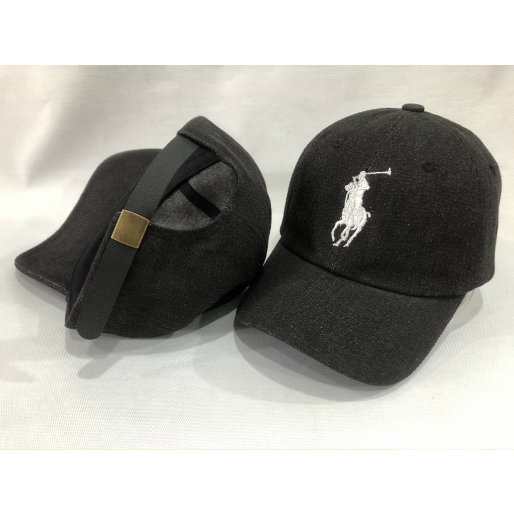 Mũ lưỡi trai thêu logo Polo thời trang Unisex vải kaki dày dặn Form cứng