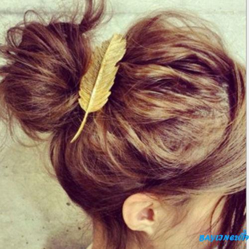 Kẹp tóc hình lông vũ thời trang nữ duyên dáng