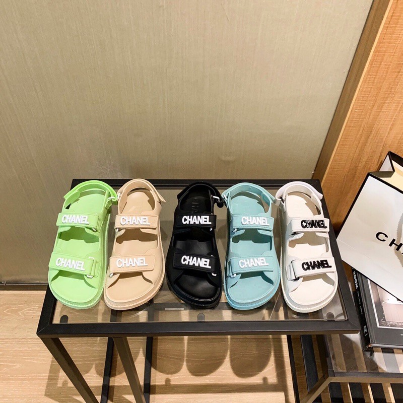 dép đế bằng thời trang nữ quai ngang logo chữ đính quai 𝘾𝙝𝙖𝙣𝙚𝙡 CN 𝘾𝙝𝙖𝙣𝙚𝙡