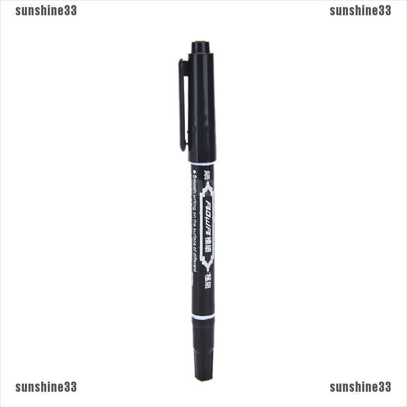 【COD•suns】Permanent Marker Pen Twin Tips Doubled Headed Hook Line For CD DVD M