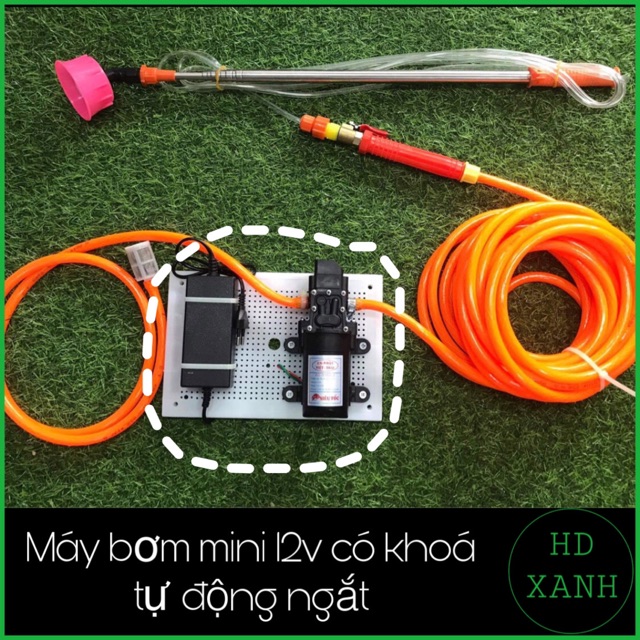 Máy và nguồn máy bơm mini 12v siêu rẻ