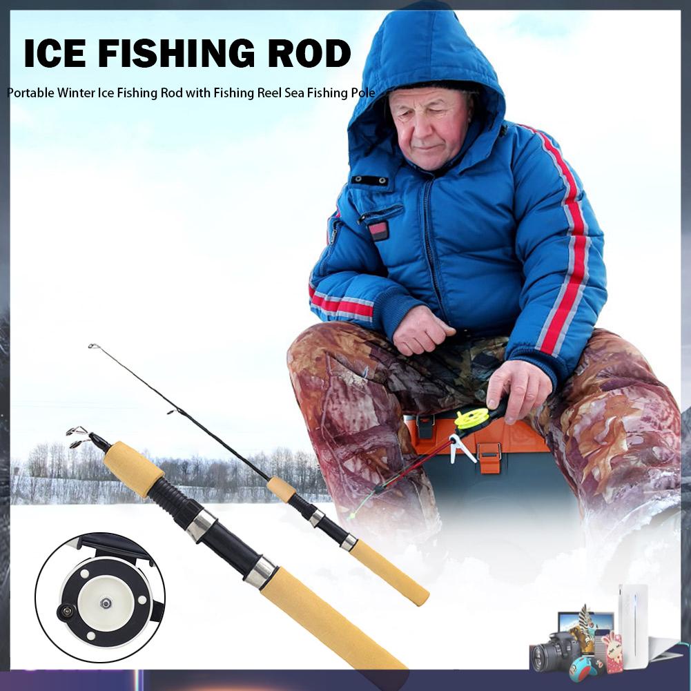 Cần Câu Cá Trên Băng Mùa Đông Có Tay Quay Tiện Dụng