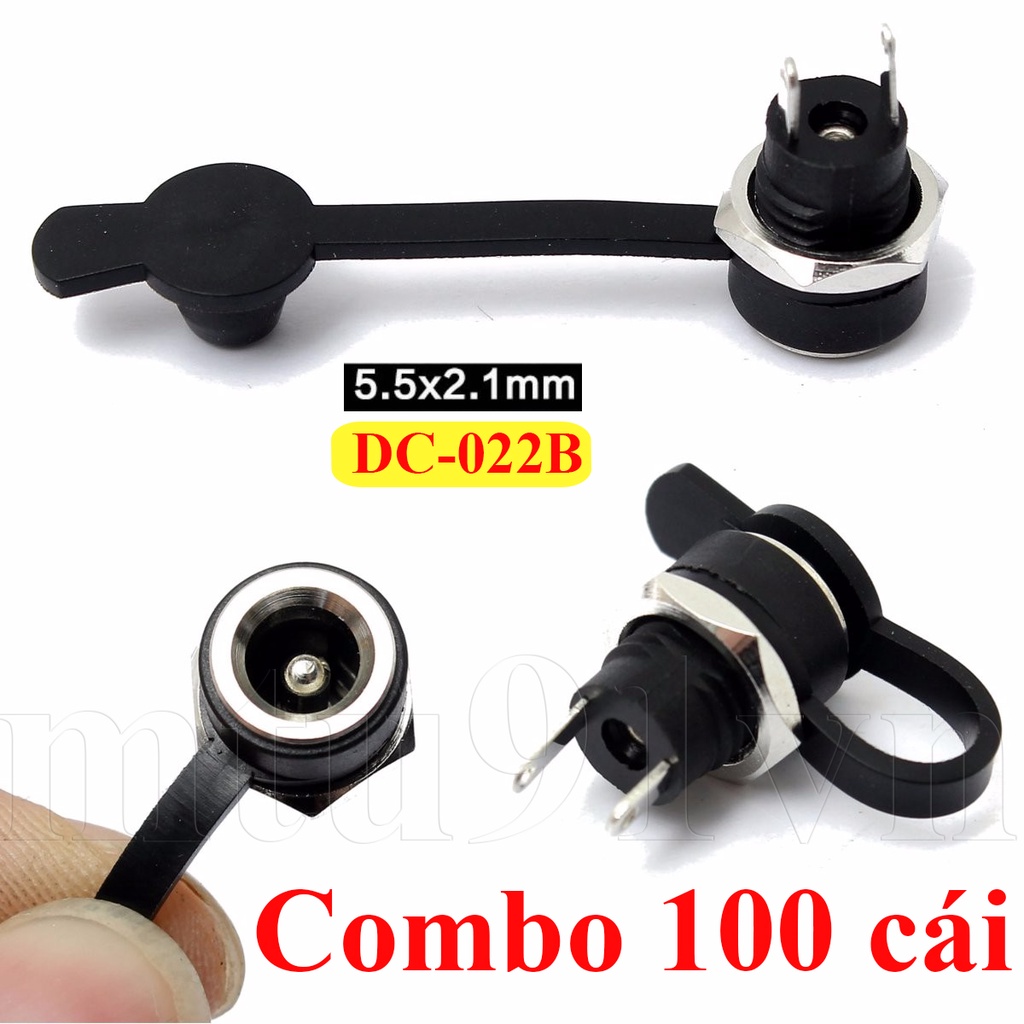 1 Túi 100 cái - Jack sạc - Jack Nguồn DC-022B chuẩn 5.5mm x 2.1mm