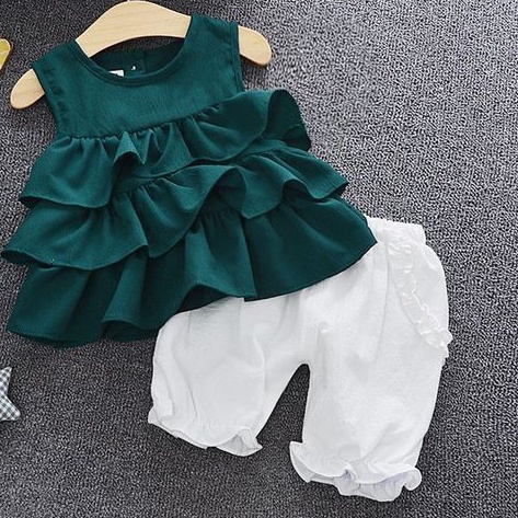 Bộ bé gái áo 3 tầng - rập giấy. không phải quần áo