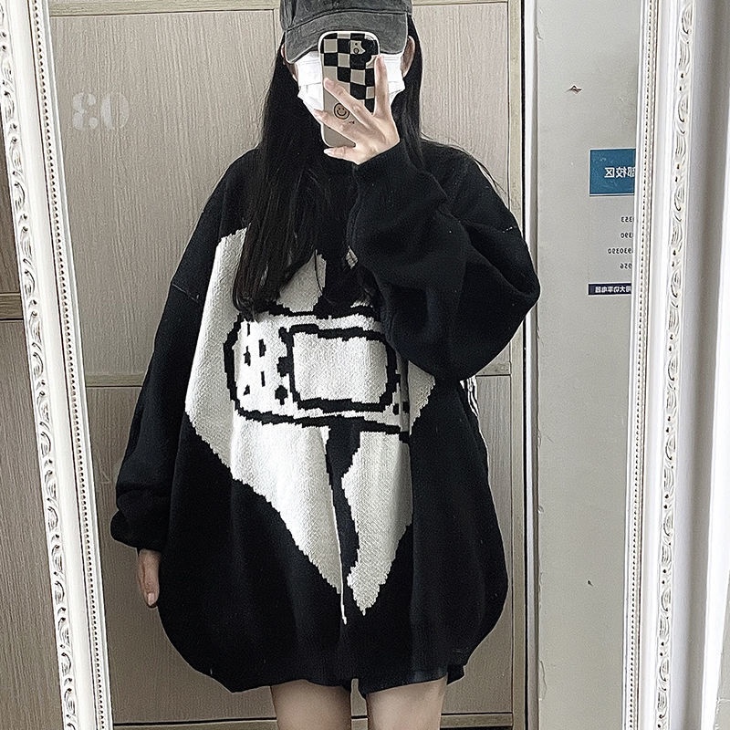 Áo sweater nữ dáng rộng thời trang mùa xuân thu mới