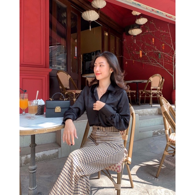 ZIEL Sơ mi lụa tằm cúc ngọc cao cấp | Clara Shirt [SHIP HOẢ TỐC]