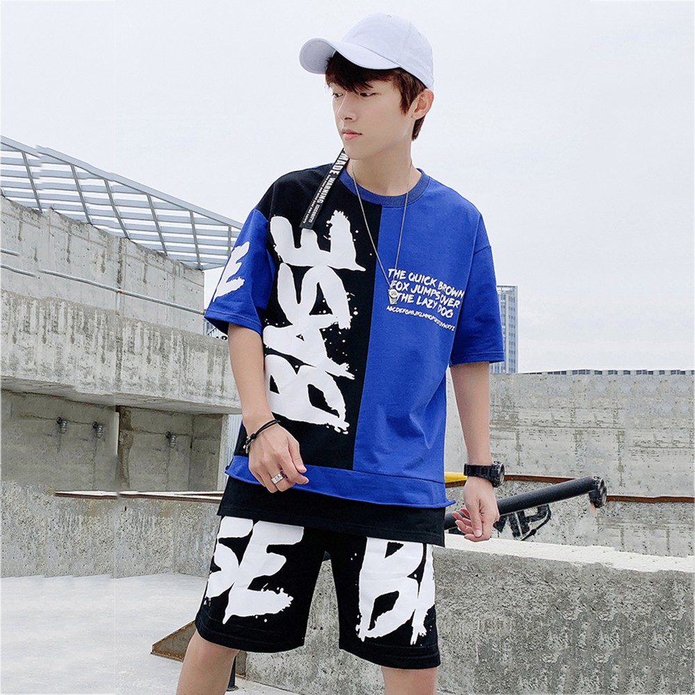 Bộ Quần Áo Thun Nam Thể Thao Mùa Hè Thể Thao Tay Ngắn Kết Hợp Quần Short BASE SET NAM 90000107C2 | BigBuy360 - bigbuy360.vn