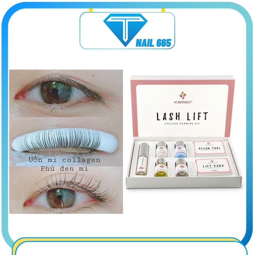 Sét uốn mi LASH LIFT collagen . Bộ uốn mi cong hàn quốc 6d chính hãng