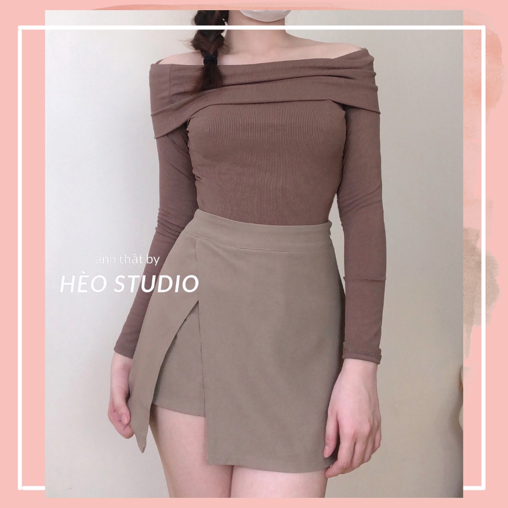 Áo Thun Trễ Vai Hèo Studio (Ảnh Thật)