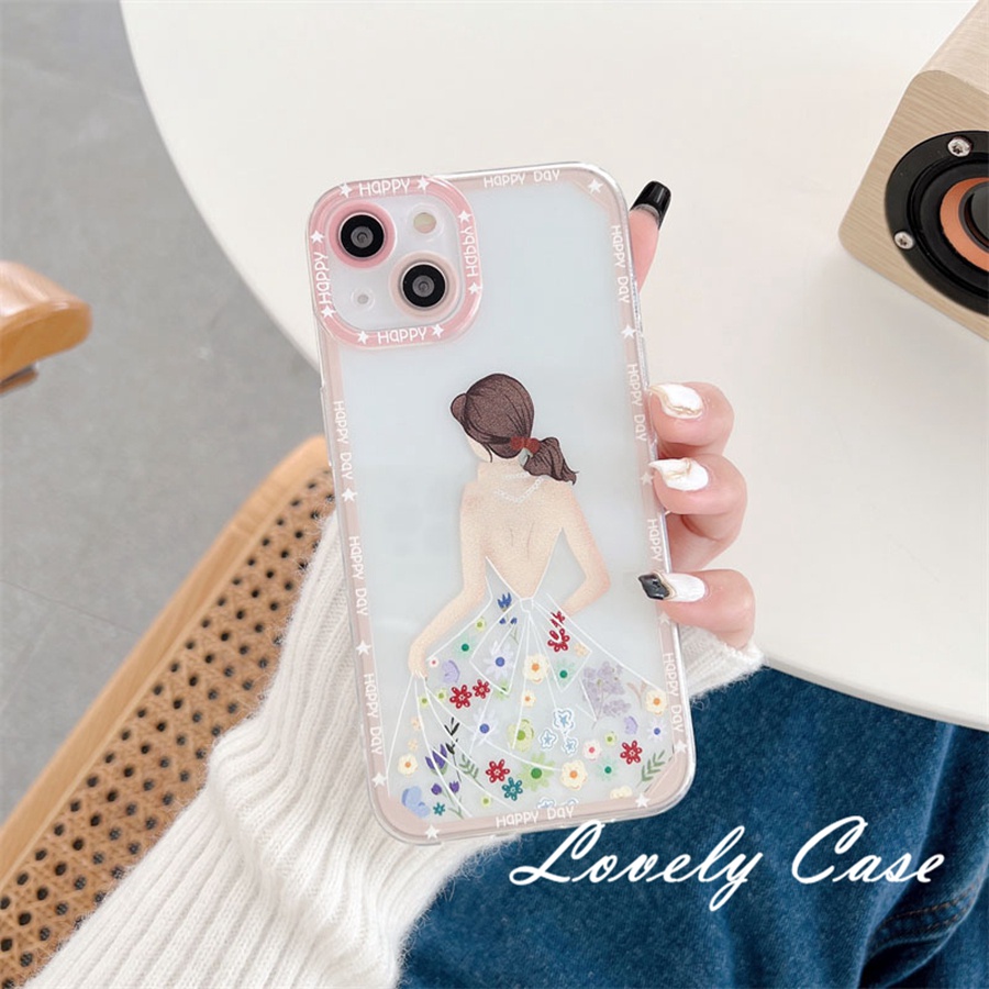 Ốp Điện Thoại Mềm Trong Suốt Họa Tiết Hoa Cho iPhone 13 12 11 Pro Max SE2020 X XR Xs Max 7 8 6 6s Plus